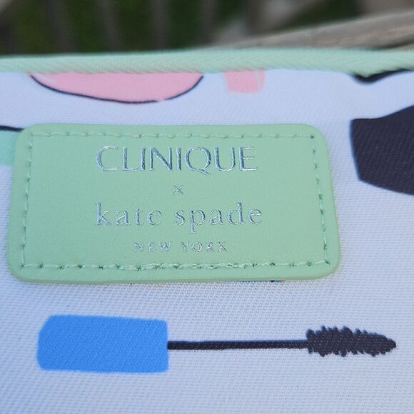 Clinique × Kate Spade Cosmetic Bag Makeup Pouch - Picture 2 of 6